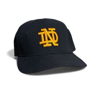 Vintage Notre Dame Wool New Era Dupont Pro Model Small-Medium SnapBack Hat USA